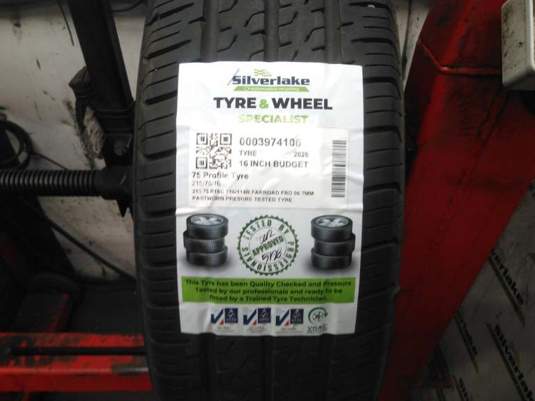 215 75 R16c 116/114r Farroad Frd 96 7mm Partworn Presure Tested Tyre