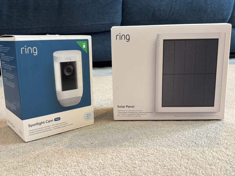 Ring Spotlight Cam Pro & Solar Panel – Brand New
