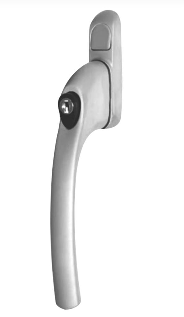 Greenteq Alpha inline Satin Chrome espag double glazing handles. New, unused. Thirty-nine available.