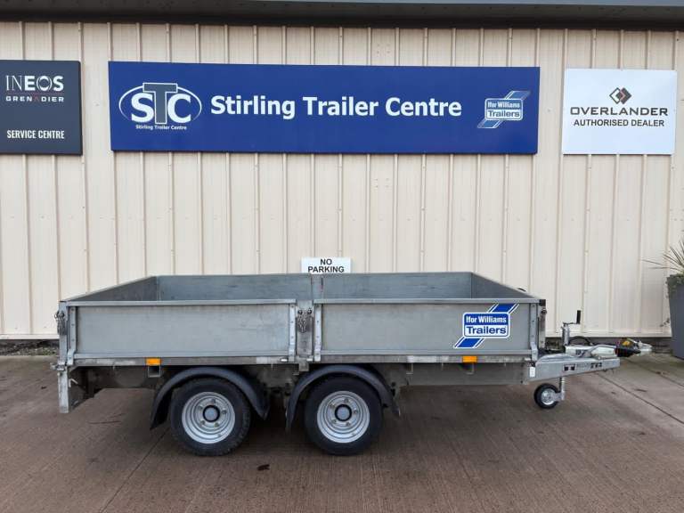 Ifor Williams LM105 10x5 flatbed trailer with drop sides 