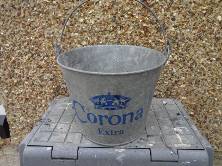 CORONA ICE BUCKET ~ GALVANISED BUCKET ~ PLANTER ~