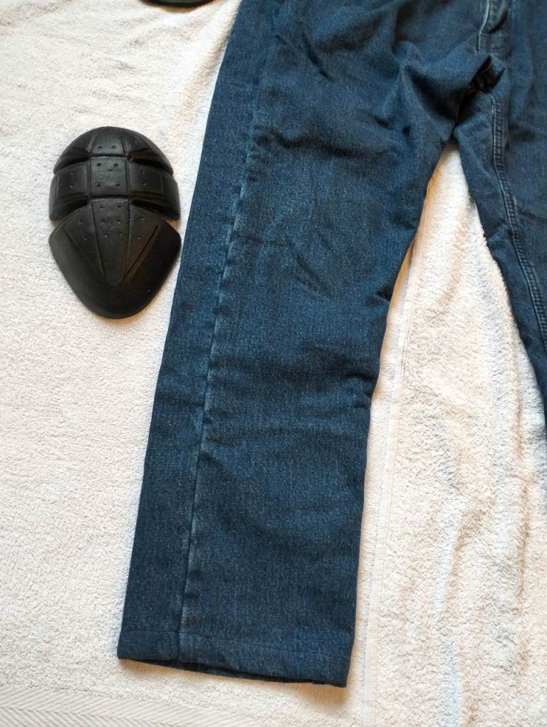 Bikers Gear Australia Black Mens Motorcycle Jeans  DuPont™ Kevlar® 34" W 28" Leg