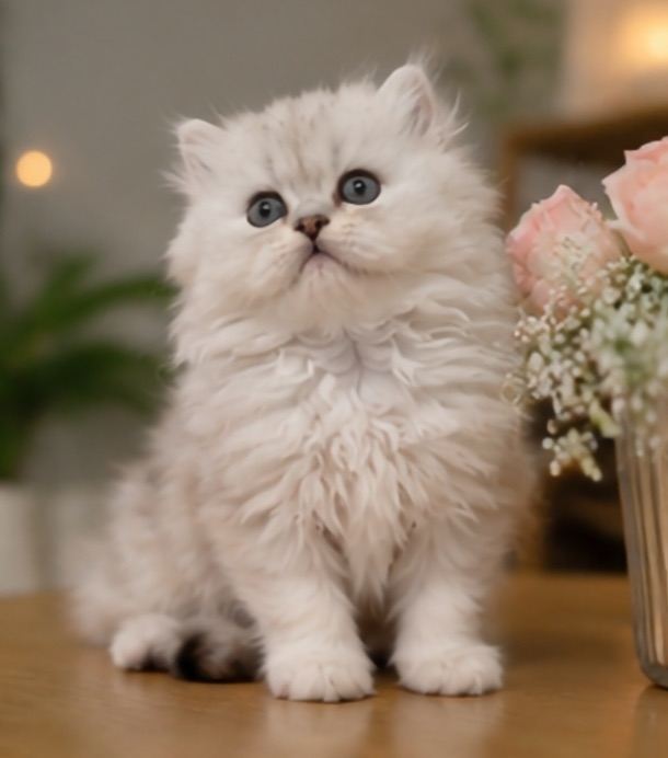 Stunning Pure Persian Chinchilla Kitten Pair – Boy & Girl
