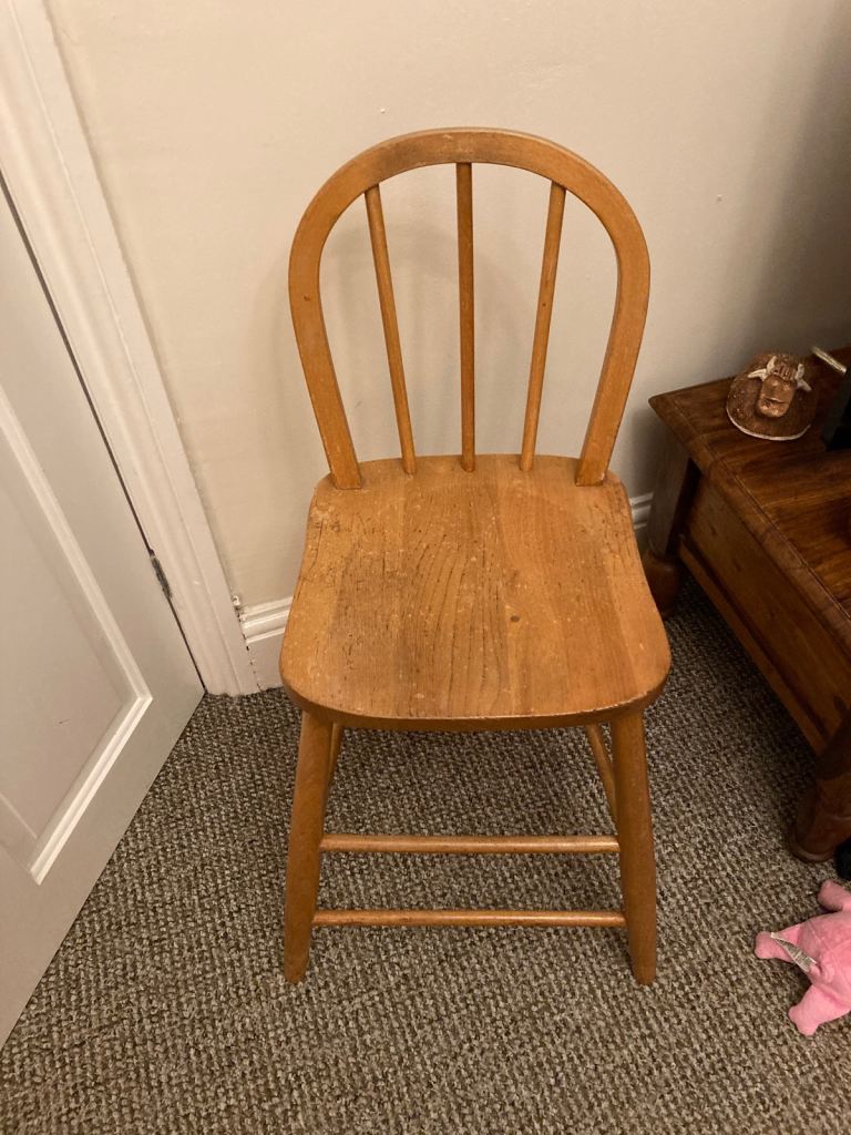 Childs pine high chair 