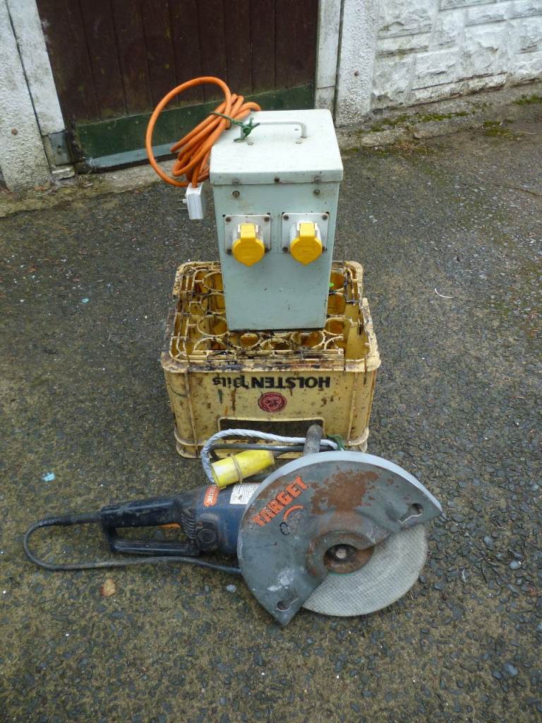 9"Target 110volt angle grinder complete with 110 volt transformer