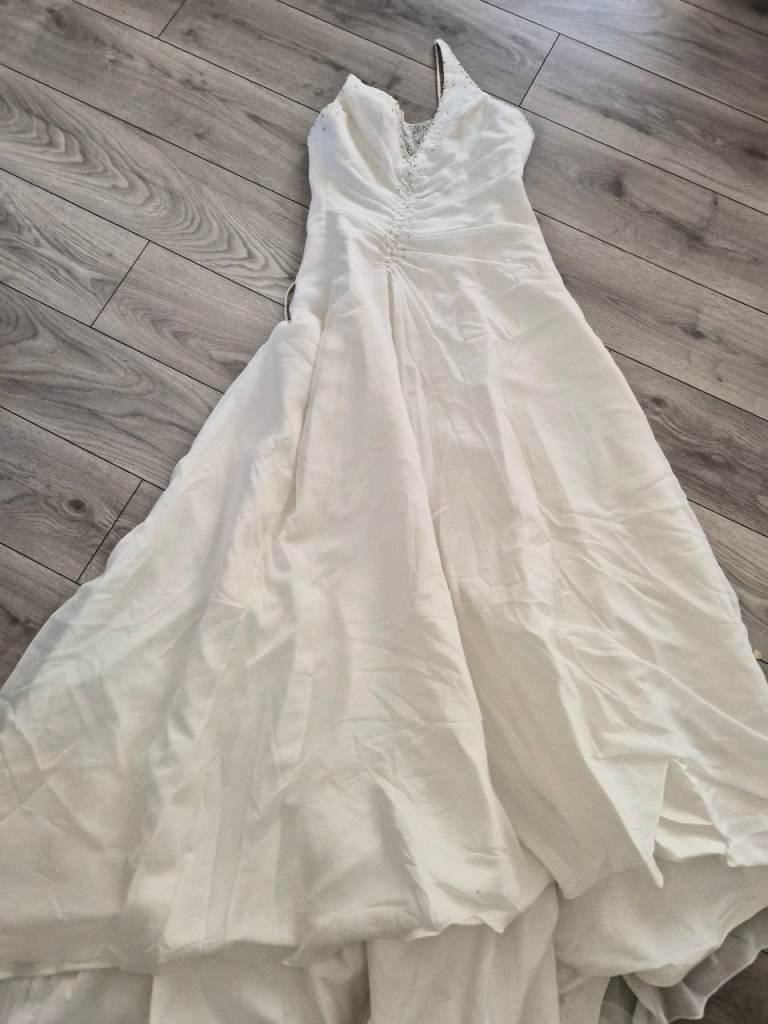 LaValia London White Wedding Dress with Beading – Brand New