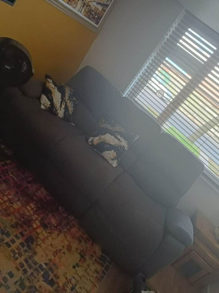 Grey Electronic Reclining Sofa