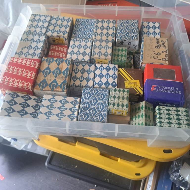 Boxes of various screws