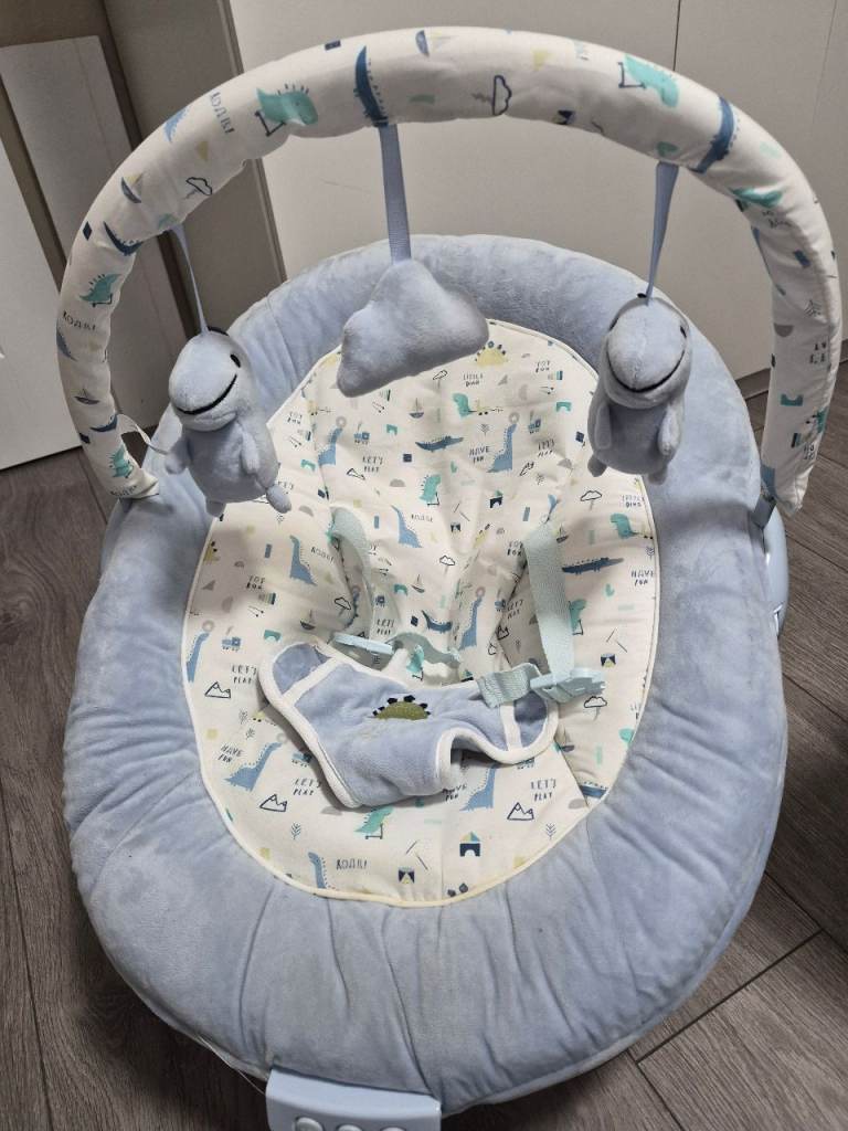 Baby Bouncer with Dinosaur Print – Good Condition