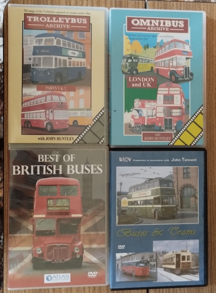 British Buses, Trams, Trolleybuses Omnibus archive DVD collection Huntley Atlas