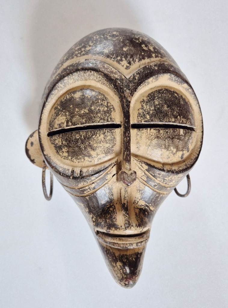 Antique African Tribal Mask Baluba from Congo