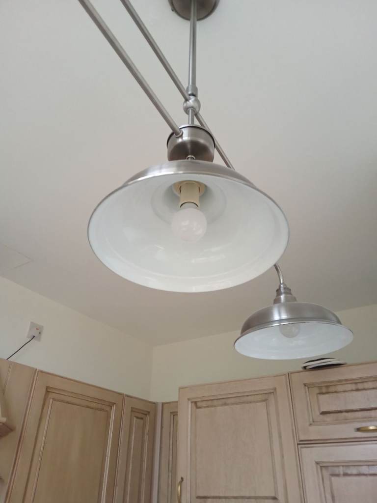 image for NEXT Oxford Linear 3 Light Pendant ceiling light Pewter