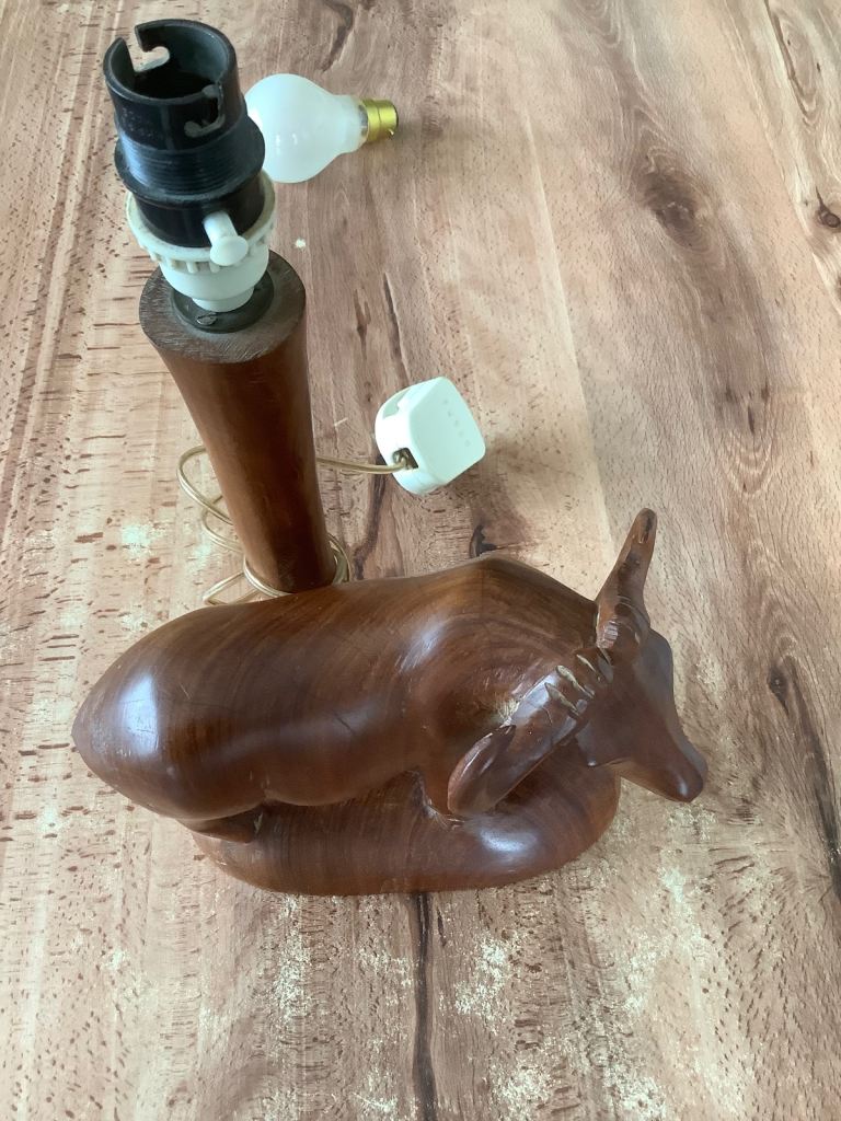 Kenyan made Buffalo Table Light