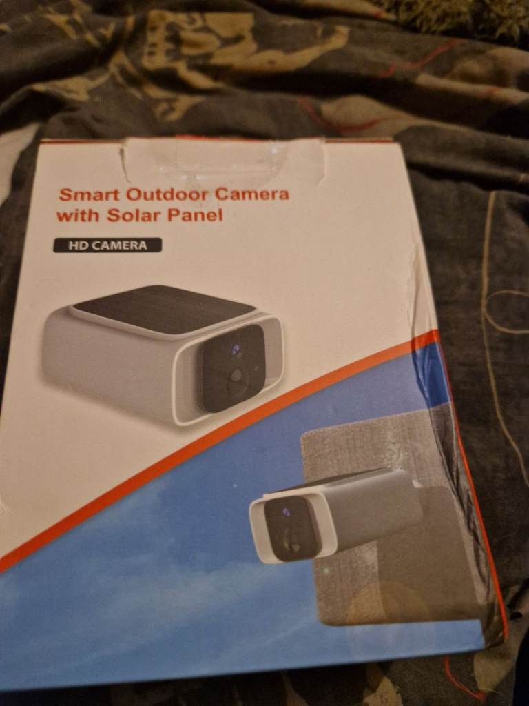 Smart Outdoor Camera with Solar Panel – HD, Brand New