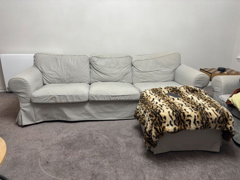 Light grey sofa set