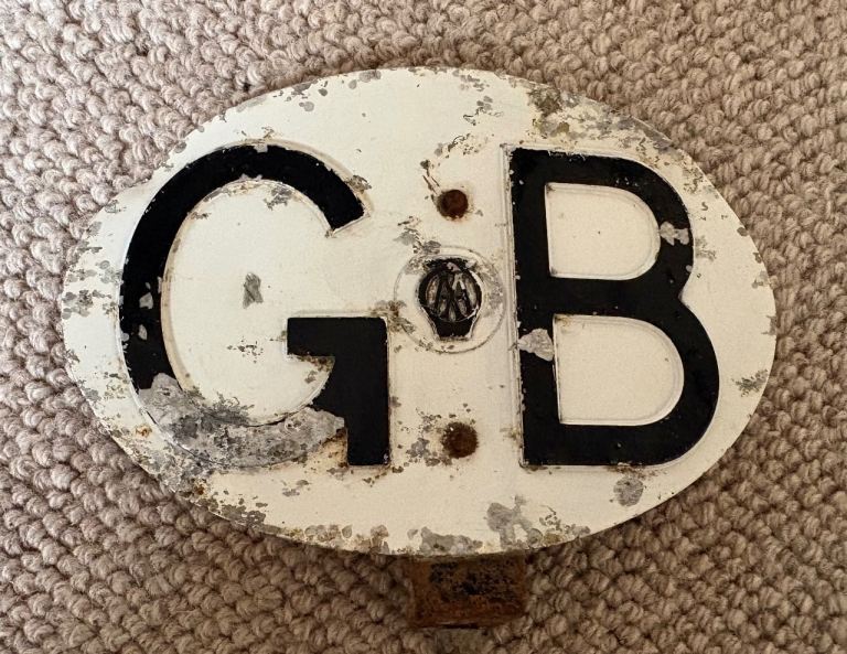 Vintage GB sign with AA central logo