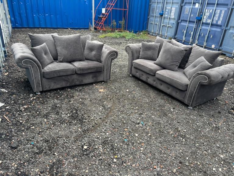Plush Chesterfield sofas 