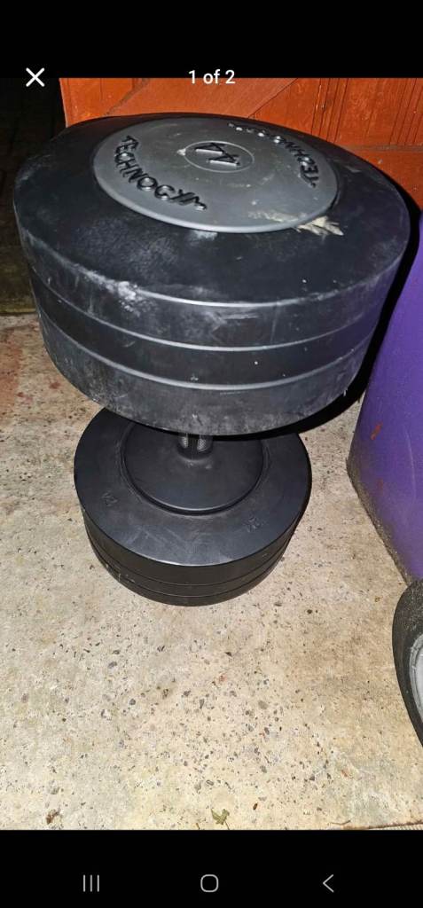 44KG x 2 Technogym Dumbells
