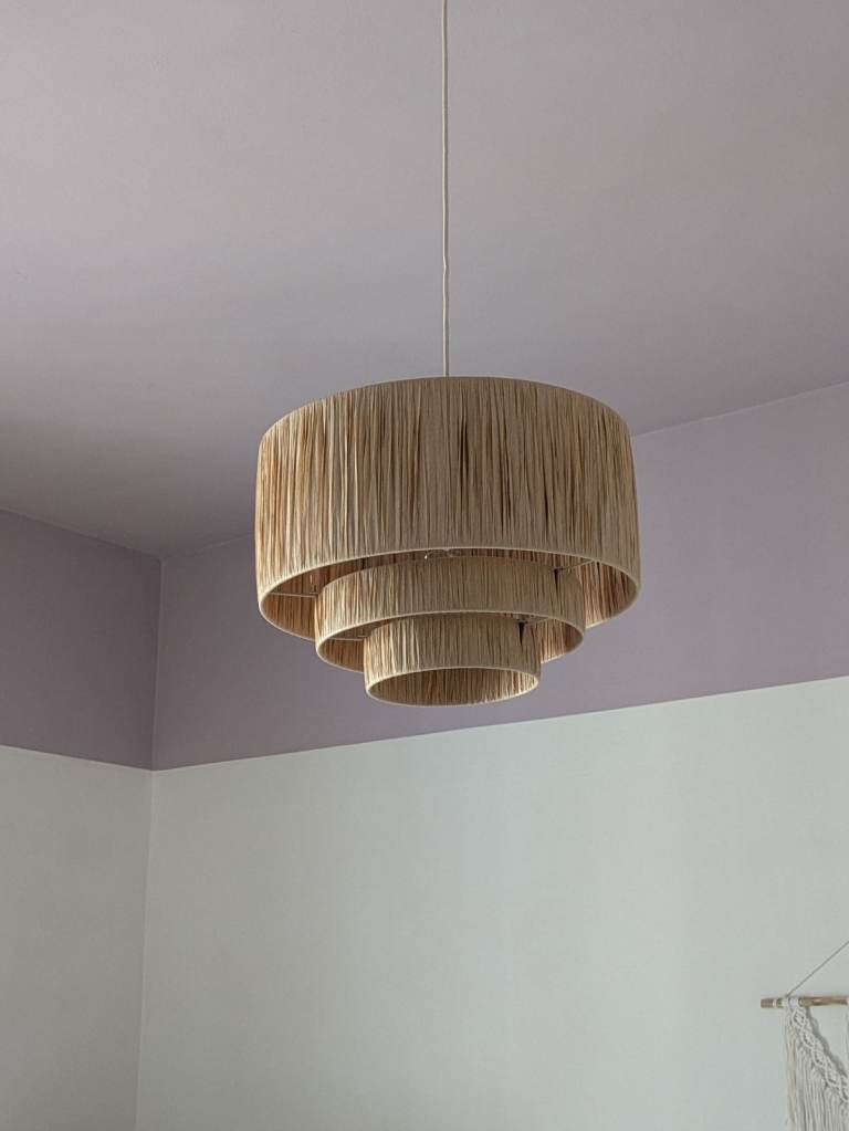 Tiered Rattan Style Pendant Light Shade – As Good As New