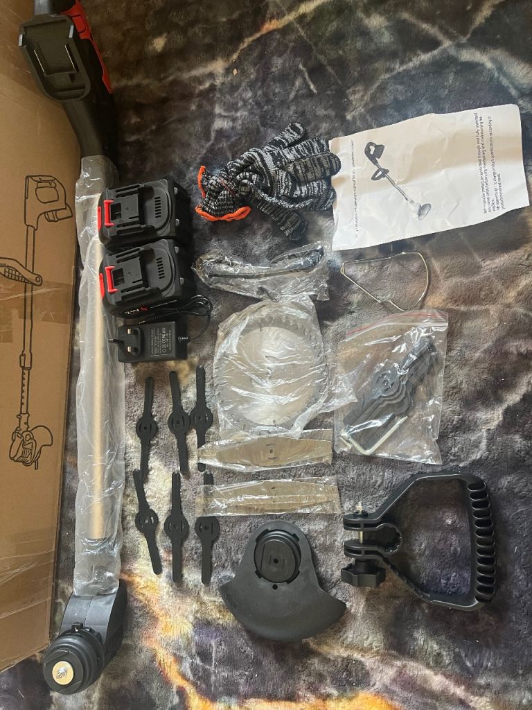 New Electric Brush Cutter and Grass Trimmer Set with Batteries