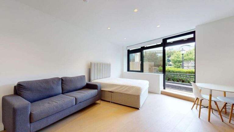 🌿 Ground Floor Studio with Terrace Access — New Horizons Court, Brentford | £1,465pcm