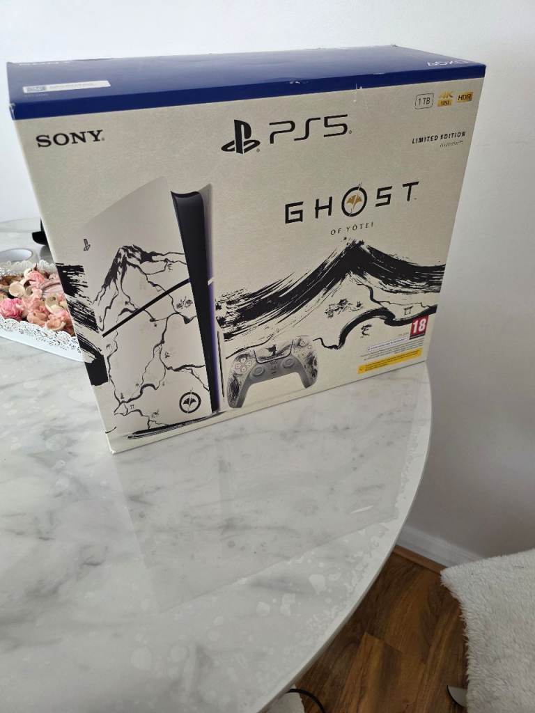 PlayStation 5 Console - Slim - 1TB - Ghost of Yotei Black Limited Edition -Boxed