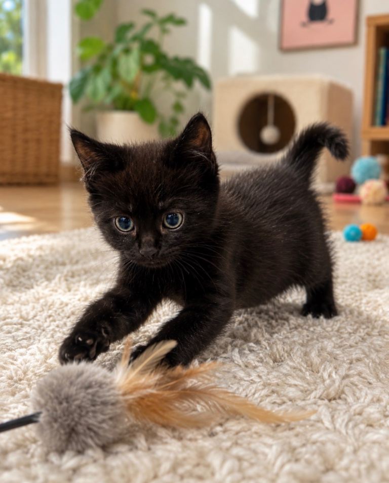 Beautiful Black Kitten