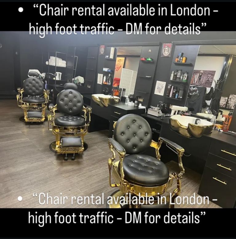 Chairs to rent barber shop Walthamstow 