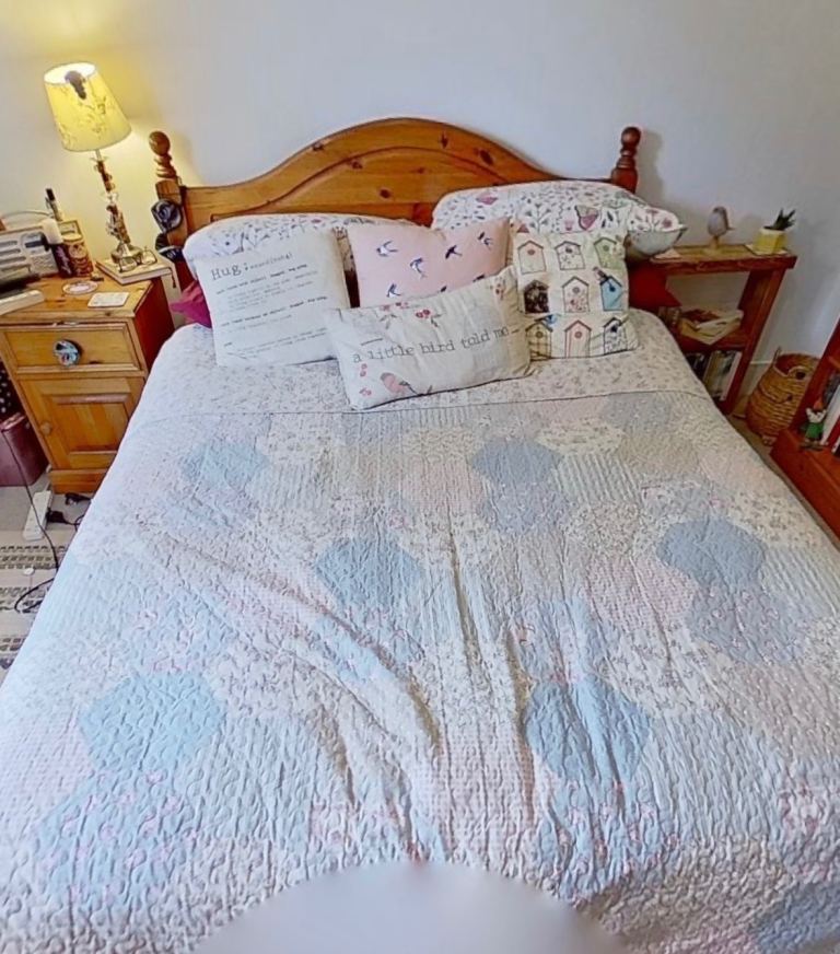 Good Condition Pine Double Bed Frame