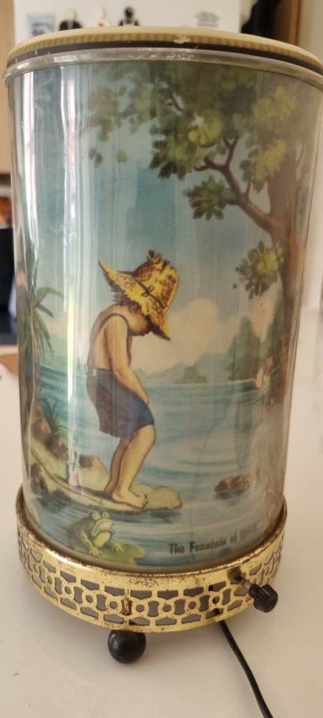 Vintage Rotating Picture Lamp - Good Condition