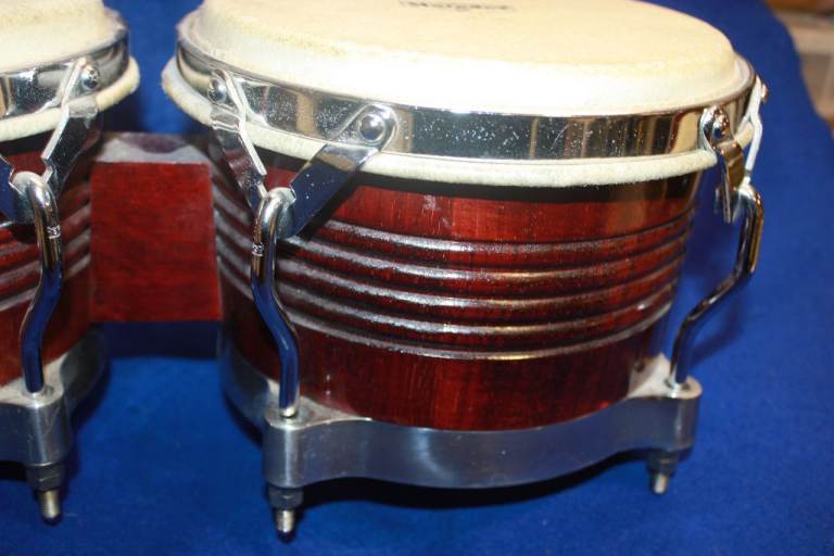 LP Matador Bongo Drums Dark Brown 7.1/4in + 8.5/8in Heads ~ Silver Hardware ~ £100 ono