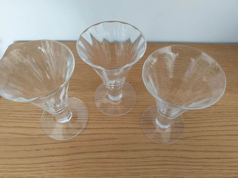 Set of 3 Clear Glass Dessert / Sundae Dishes