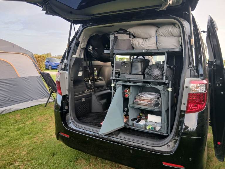 Toyota alphard black edition camper day van 