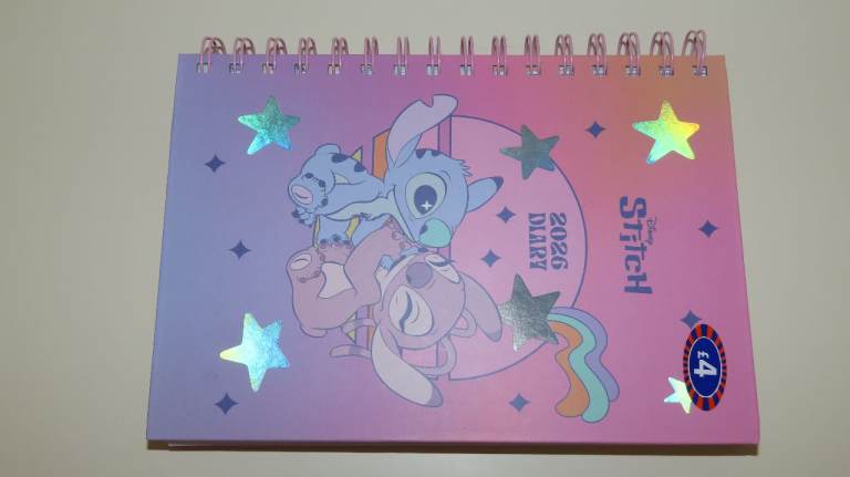 Disney Lilo And Stitch 2026 A5 Day Per Page Diary Pink Spiral Bound Girls School Kids Stationery IG3