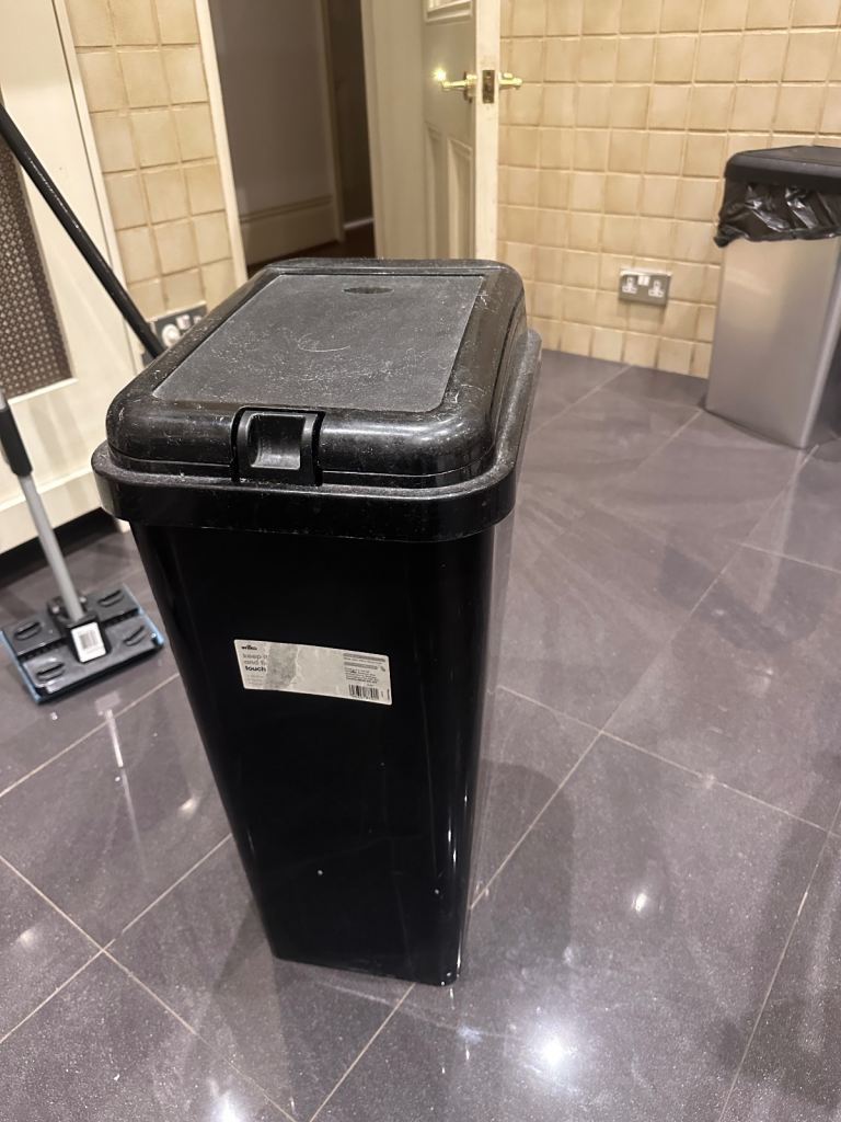 Black Rubbish Bin 