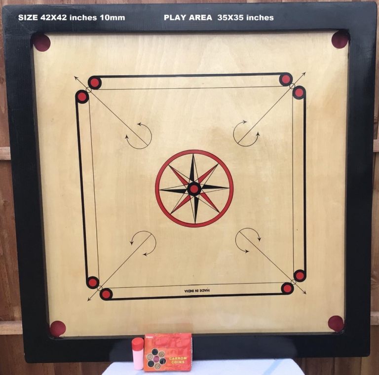 42 inch x 42 inch carrom board with striker coins powder brand new Indian karam