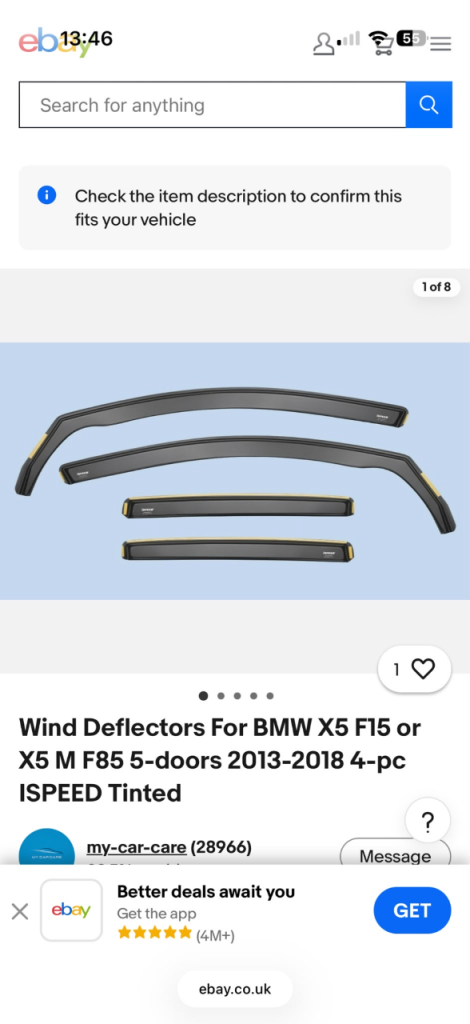 BMW x5 wind deflectors 