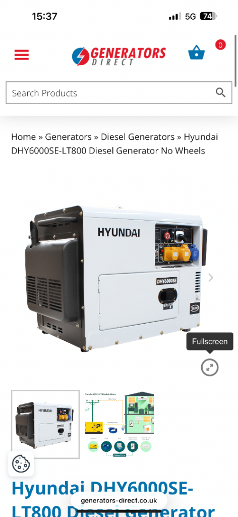 Hyundai dhy6000se silent diesel generator 