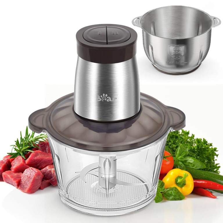 Bear Electric Food Processor – 2L + 1.8L Bowls – 600W New