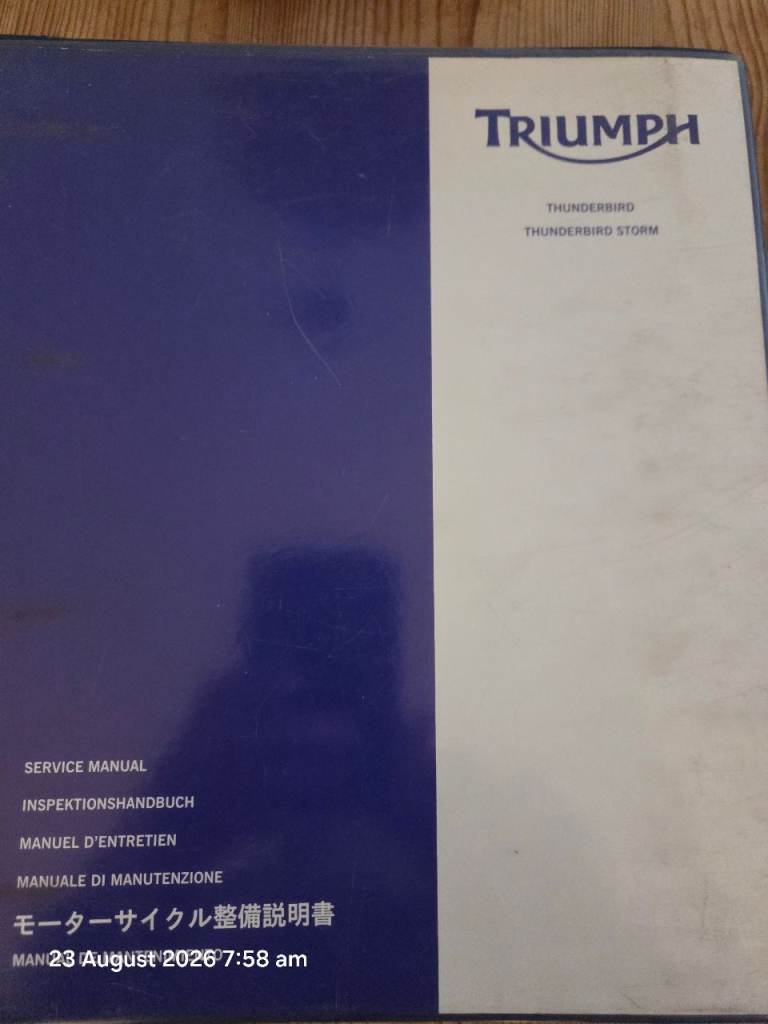 Triumph Dealer Service Manual - Thunderbird 1600/1700