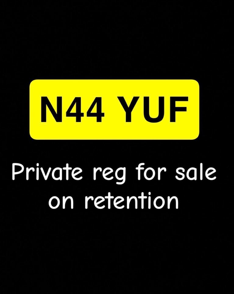 **N44 YUF** PRIVATE REG FOR SALE 
