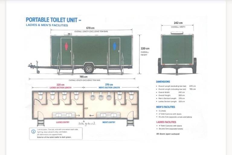 Mobile Ladies & Gents Toilet Trailer