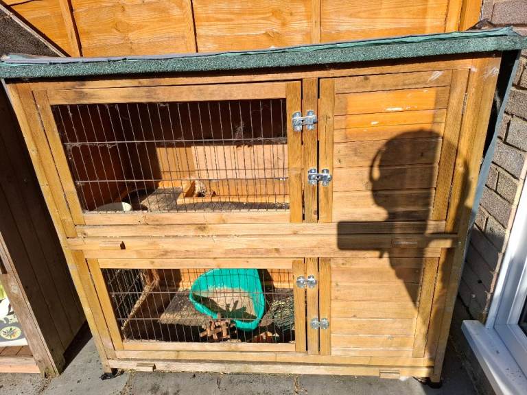Rabbit hutch with cover