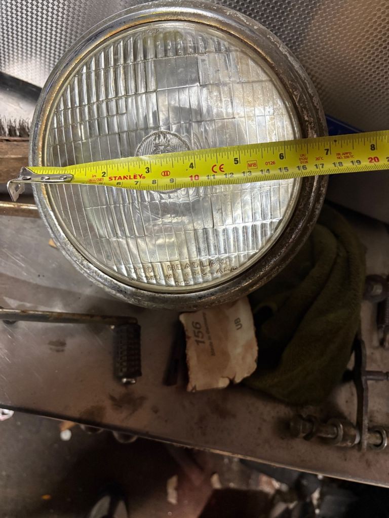 Lucas MBL 147 King of The Road Headlamp’s In Chrome Classic Car Vintage