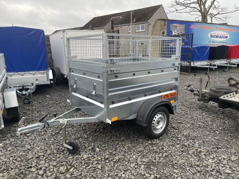 BRAND NEW 5ft X 4ft SINGLE AXLE DOUBLE BOARDSIDE TRAILER WITH 40CM MESH