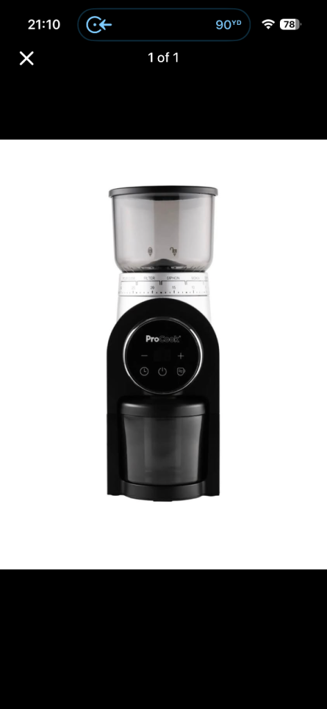 ProCook Electric Burr Coffee Grinder