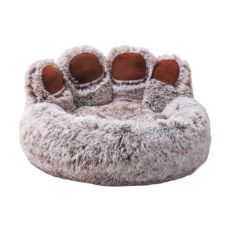 Plush Dog Bed Bear Paw Shape Pet Bed for dogs Soft Dog Basket soothing luxury NEW