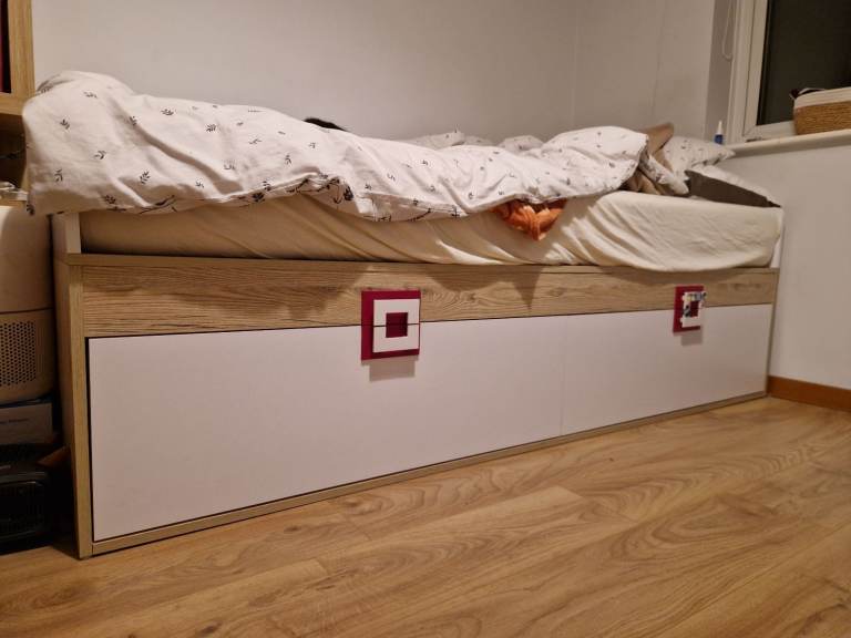 image for Single bed with 2 drawers