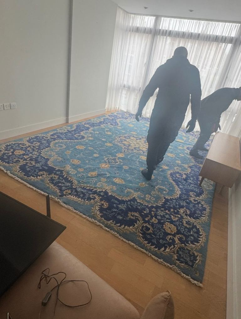 Beautiful large blue persian / afghan rug