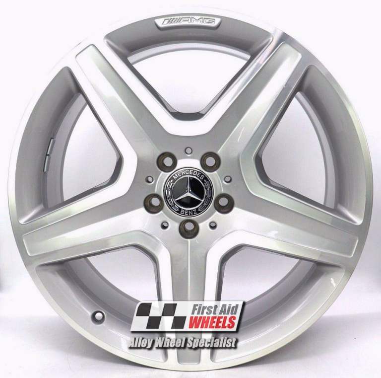 R610DCS Exchange MERCEDES GLA 4X 19'' GENUINE AMG SILVER DIAMOND CUT ALLOY WHEELS